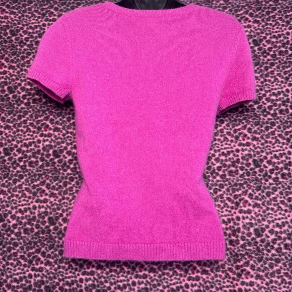 Apostrophe 100% Cashmere Short Sleeve Sweater - Picture 5 of 5